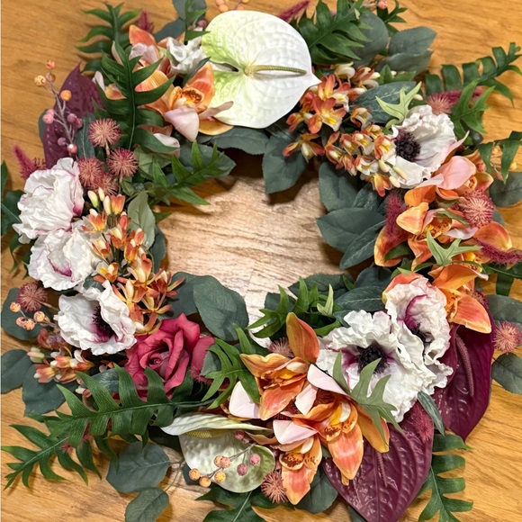 Frontgate Orchid Wreath - NWT - Picture 7 of 16